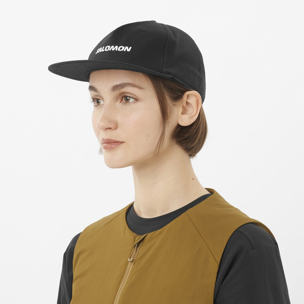 salomon-LOGO FLAT CAP-棒球帽